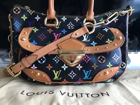black multi color louis vuitton bag
